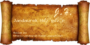 Jandaurek Hágár névjegykártya